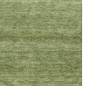 HomeRoots 5' X 8' Green And Ivory Striped Area Rug – Durable, Stain Resistant, Washable, UV Protected Design 681103