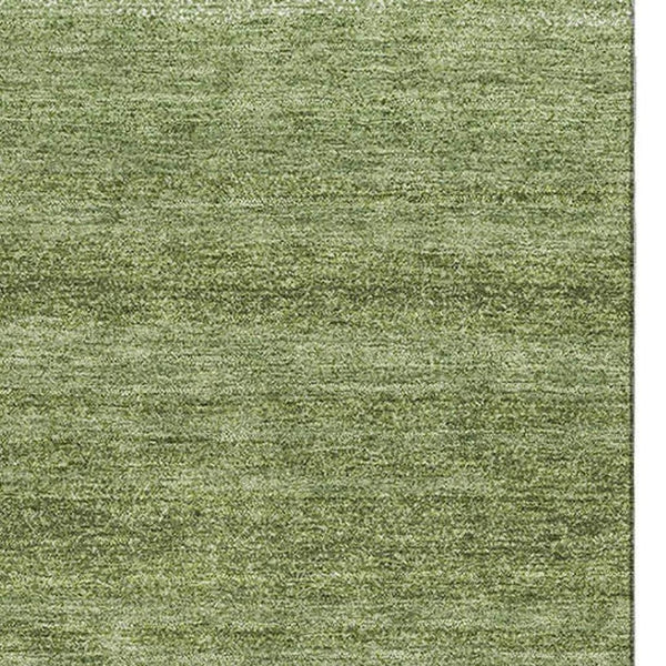 HomeRoots 5' X 8' Green And Ivory Striped Area Rug – Durable, Stain Resistant, Washable, UV Protected Design 681103