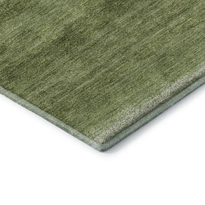 HomeRoots 10' X 14' Green And Ivory Striped Washable Area Rug – Durable, UV-Protected Design for High-Traffic Spaces 681107