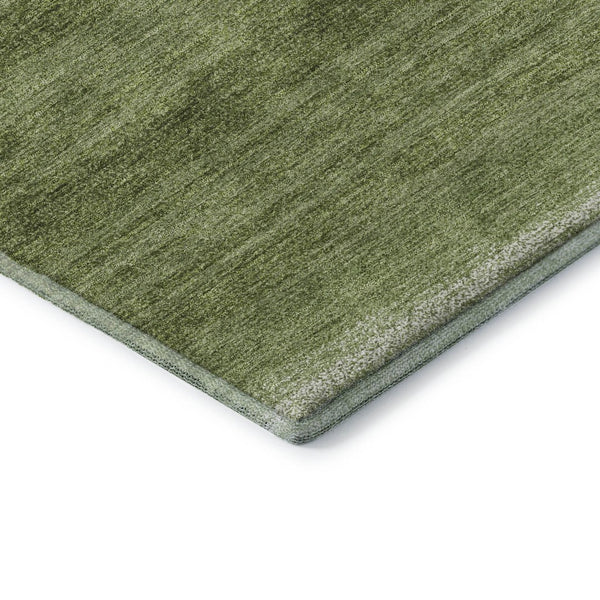 HomeRoots 10' X 14' Green And Ivory Striped Washable Area Rug – Durable, UV-Protected Design for High-Traffic Spaces 681107