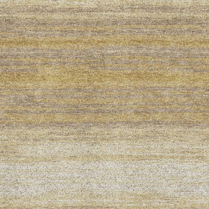 HomeRoots 5' X 8' Washable Striped Area Rug in Gold, Taupe & Ivory – UV Protected, Soft & Stain Resistant! 681109