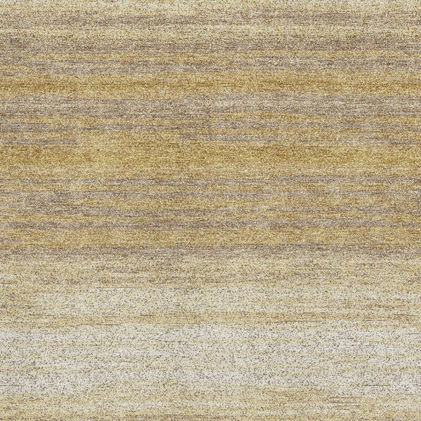 HomeRoots 5' X 8' Washable Striped Area Rug in Gold, Taupe & Ivory – UV Protected, Soft & Stain Resistant! 681109