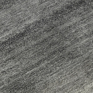 HomeRoots 8' Gray and Silver Striped Washable Round Rug - Durable, Stylish, UV-Protected for High-Traffic Areas 681116