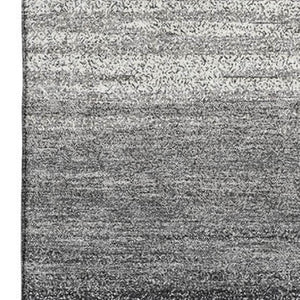 HomeRoots 8' X 10' Gray and Silver Striped Area Rug - Durable, Washable, UV Protected for Home & Outdoor Use 681117