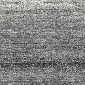 HomeRoots 9' X 12' Gray & Silver Striped Area Rug - Washable, UV-Protected, Durable for High-Traffic Areas 681118