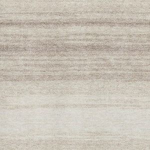 HomeRoots 5' X 8' Striped Washable Area Rug in Ivory & Beige - UV Protected, Stain-Resistant, Durable Design 681121