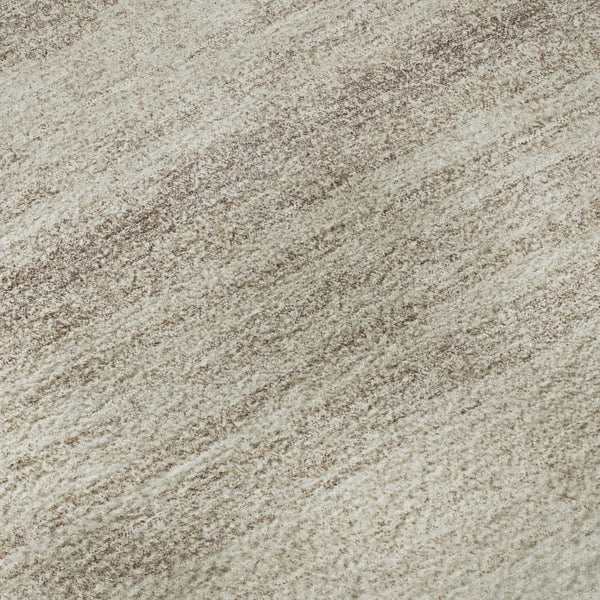 HomeRoots 8' Ivory and Beige Striped Round Rug - Washable, UV Protected, Stain Resistant, Perfect for High-Traffic Areas 681122