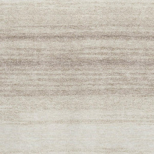 HomeRoots 8' X 10' Stylish Ivory and Beige Striped Washable Area Rug with UV Protection for Busy Homes 681123