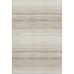 HomeRoots 9' X 12' Ivory and Beige Striped Washable Area Rug – Durable, UV-Protected, Perfect for High-Traffic Spaces 681124