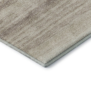 HomeRoots 9' X 12' Ivory and Beige Striped Washable Area Rug – Durable, UV-Protected, Perfect for High-Traffic Spaces 681124