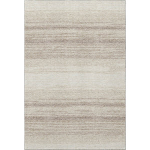 HomeRoots 9' X 12' Ivory and Beige Striped Washable Area Rug – Durable, UV-Protected, Perfect for High-Traffic Spaces 681124