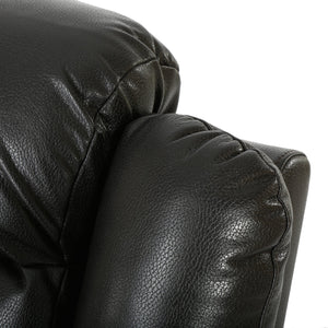 English Elm Christopher Knight Home® - Classic Design Recliner Black Berry PU Upholstery Glider Recliner Spacious Soft Seat Durable Frame Comfort N763P215170B