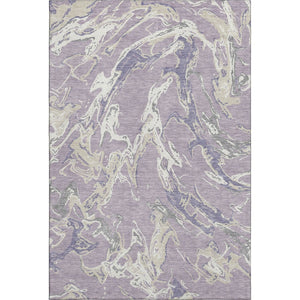 HomeRoots 10' X 14' Abstract Lavender Ivory Beige Area Rug – Washable, Stain-Resistant & UV Protected Decor 681257