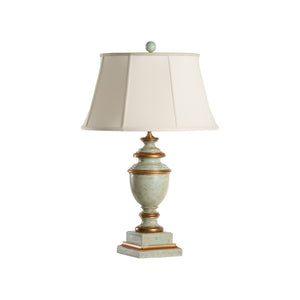 Chelsea House Ventura Hand-Painted Old-Blue Table Lamp — 27" Classic Italian Urn Silhouette, Distressed Vintage Charm 68129