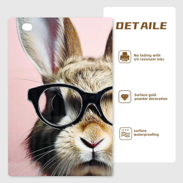 English Elm Stretched Canvas Print Whimsical Rabbit in Blush Pink Suit Nursery Wall Art Ready to Hang Giftable Decor W3374P324199