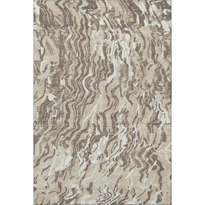 HomeRoots 10' Beige Taupe & Ivory Abstract Washable Area Rug – Durable, UV Protected, & Easy-Care for Homes 681419