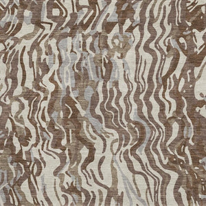 HomeRoots 5' X 8' Washable Abstract Area Rug in Brown, Beige & Taupe - UV Protected, Stain Resistant, Durable Design 681427