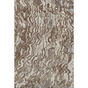HomeRoots 9' X 12' Abstract Washable Area Rug – Stylish Brown, Beige & Taupe with UV Protection for Homes 681430