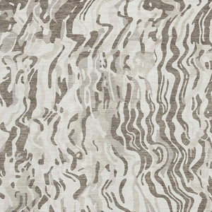 HomeRoots 8' X 10' Abstract Gray, Silver & Ivory Washable Area Rug with UV Protection for Modern Homes 681453