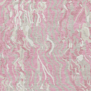 HomeRoots 5' X 8' Pink And Ivory Abstract Washable Area Rug - Stylish, Stain Resistant, UV Protected for Homes 681457