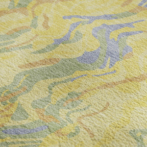 HomeRoots 9' X 12' Vibrant Abstract Washable Area Rug with UV Protection - Durable & Stylish for Any Space 681484