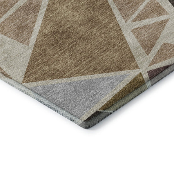 HomeRoots 9' X 12' Transitional Geometric Area Rug - Soft, Stain-Resistant, UV Protected, Washable for Homes 681496