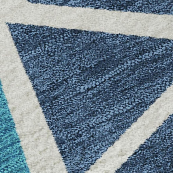 HomeRoots 8' X 10' Bold Washable Area Rug in Teal, Pink & Orange - UV Protected, Stain Resistant, Durable Design 681561