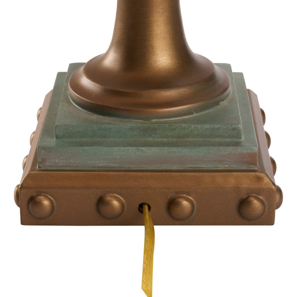 Chelsea House Cavenaugh Reeded Table Lamp In Aged Blue Finish — 32" Italian Design, Hand-Finished Vintage Charm 68165