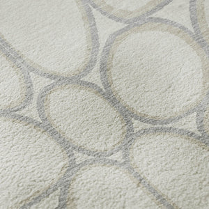 HomeRoots 8' X 10' Stylish Ivory Beige & Gray Geometric Area Rug - Washable, UV Protected, Pet-Friendly Design 681693