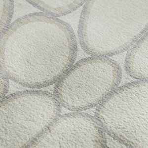 HomeRoots 9' X 12' Ivory Beige and Gray Geometric Washable Area Rug – Stylish, Durable, UV Protected Design! 681694