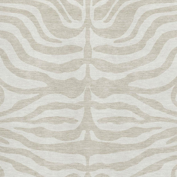 HomeRoots 5' X 8' Beige and Ivory Animal Print Area Rug - Washable, UV Protected, Perfect for Pets & Kids 681733