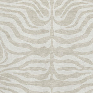 HomeRoots 9' X 12' Stylish Beige & Ivory Animal Print Area Rug - Washable, UV Protected, Stain Resistant! 681736