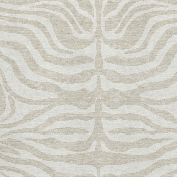 HomeRoots 9' X 12' Stylish Beige & Ivory Animal Print Area Rug - Washable, UV Protected, Stain Resistant! 681736