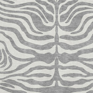 HomeRoots 5' X 8' Stylish Gray and Ivory Animal Print Area Rug with UV Protection for Easy Maintenance & Comfort 681769