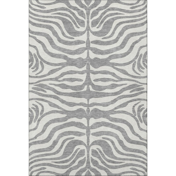 HomeRoots 8' X 10' Gray And Ivory Animal Print Area Rug - Washable, UV-Protected, Stylish & Durable Design 681771