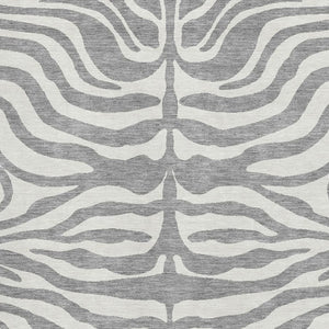 HomeRoots 10' X 14' Gray And Ivory Animal Print Area Rug - Washable, UV-Protected, Perfect for Busy Homes! 681773