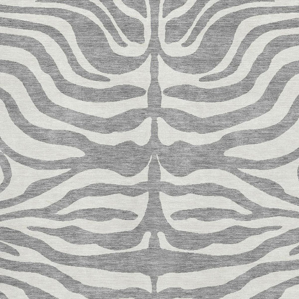 HomeRoots 10' X 14' Gray And Ivory Animal Print Area Rug - Washable, UV-Protected, Perfect for Busy Homes! 681773