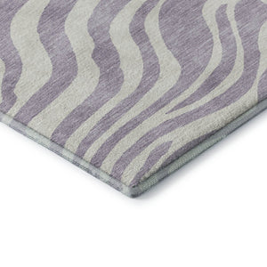 HomeRoots 8' X 10' Stylish Lavender & Ivory Animal Print Area Rug – UV Protected, Washable, Pet-Friendly Design! 681777