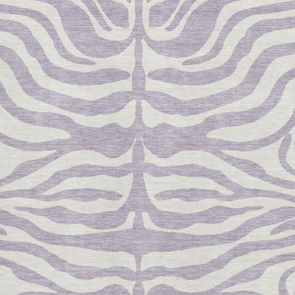 HomeRoots 8' X 10' Stylish Lavender & Ivory Animal Print Area Rug – UV Protected, Washable, Pet-Friendly Design! 681777
