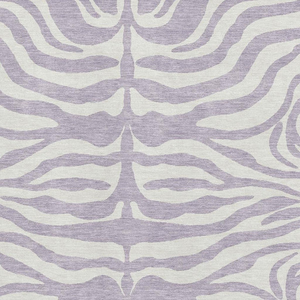 HomeRoots 9' X 12' Stylish Lavender and Ivory Animal Print Area Rug – Durable, Washable, UV Protected Design! 681778