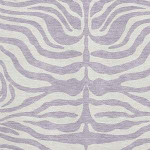 HomeRoots 10' X 14' Stylish Lavender & Ivory Animal Print Area Rug - Washable, Durable, UV Protected Design 681779