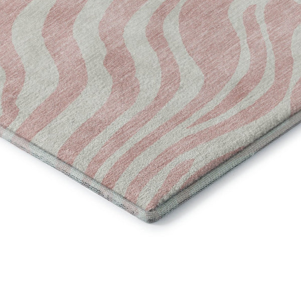 HomeRoots 8' X 10' Pink And Ivory Animal Print Washable Area Rug - Stylish, Durable, Stain Resistant & UV Protected! 681789