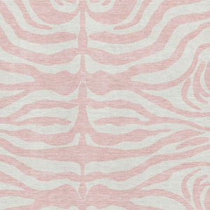 HomeRoots 10' Pink and Ivory Animal Print Washable Area Rug - Durable, UV-Protected, Stylish for Any Room! 681791