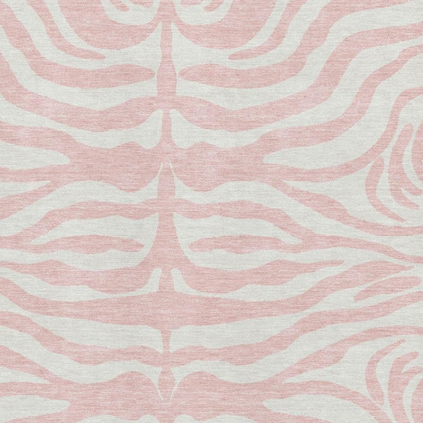 HomeRoots 10' Pink and Ivory Animal Print Washable Area Rug - Durable, UV-Protected, Stylish for Any Room! 681791