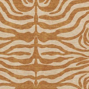 HomeRoots 10' X 14' Stylish Rust & Beige Animal Print Area Rug – Washable, Stain Resistant, UV Protected Design 681797