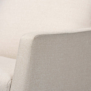 Baxton Studio Baxton Studio Yashiya Mid-Century Rocking Chair & Ottoman Set - Light Beige Comfort & Style BBT5200-Light Beige Set