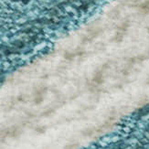 HomeRoots 9' X 12' Teal and Ivory Animal Print Area Rug - Washable, UV Protected, Perfect for Families! 681814