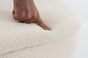 English Elm Bench Indoor Upholstered Storage Bench For Living Room, Bedroom & Entryway - Elegant Beige Design T3903P372077