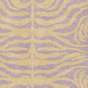 HomeRoots 5' X 8' Stylish Peach & Lavender Animal Print Area Rug - Washable, UV Protected, Stain Resistant! 681841