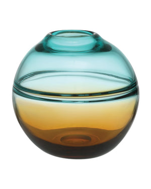 Currey & Company Tapio Vase Set Of 3 - Stunning Mouthblown Glass Vases In Aqua, Amber & Green For Elegant Decor Multi,Color Glass 1200-1011-currey-company